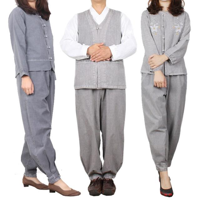 단아한의 남여공용 산새브이넥세트