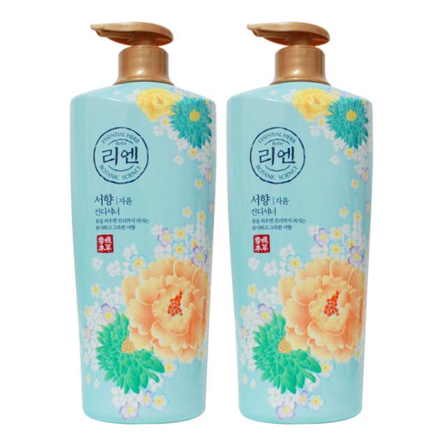 엘지생활건강 리엔한방 백단향 서향 950ml대용량 헤어세트 서향 컨디셔너, 950ml, 2개