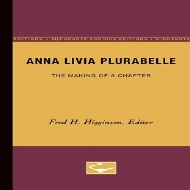 Anna Livia Plurabelle Paperback, Univ of Chicago Behalf of Minnesota Univ Pres