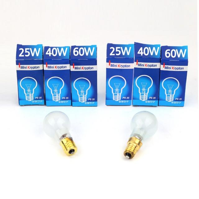 일광전구 미니 크립톤전구 E14 E17 25W 40W 60W 불투명 백열전구, 40W-불투명(E17)