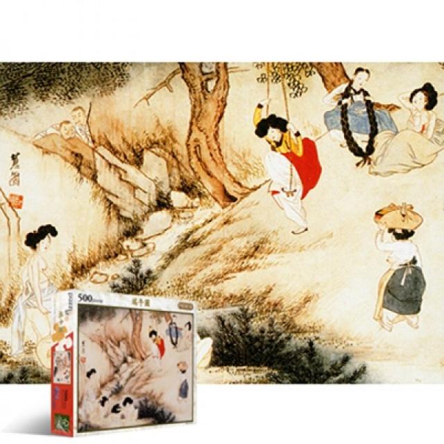 500조각 직소퍼즐 - 신윤복의 단오도 (PL652) (유액포함)(퍼즐라이프) 퍼즐 취미퍼즐 직소퍼즐 동양화퍼즐 교육퍼즐, 상세페이지참고
