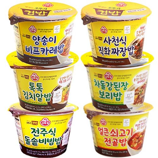 오뚜기 컵밥6종 쇠고기전골+전주돌솥+차돌강된장+톡톡김치알밥+양송이카레+사천짜장, 2세트