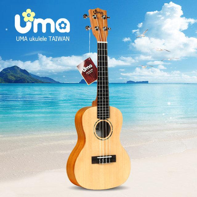 우마 우쿨렐레 23 26 베니어 표면 초보자 우쿨렐레 UK-05 06SC 우쿨렐레 (UK-06SC (23 인치 가문비 나무 표면, 단일상품