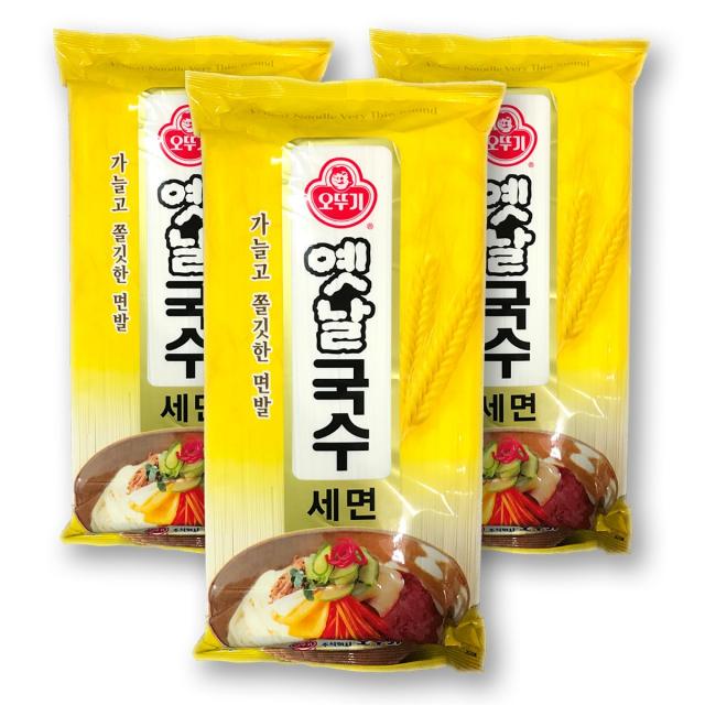 예이니종합물류 오뚜기 옛날국수 세면 3개(900g*3개)쌀소면중면비빔수제비 즉석간편요리, 900g, 3개