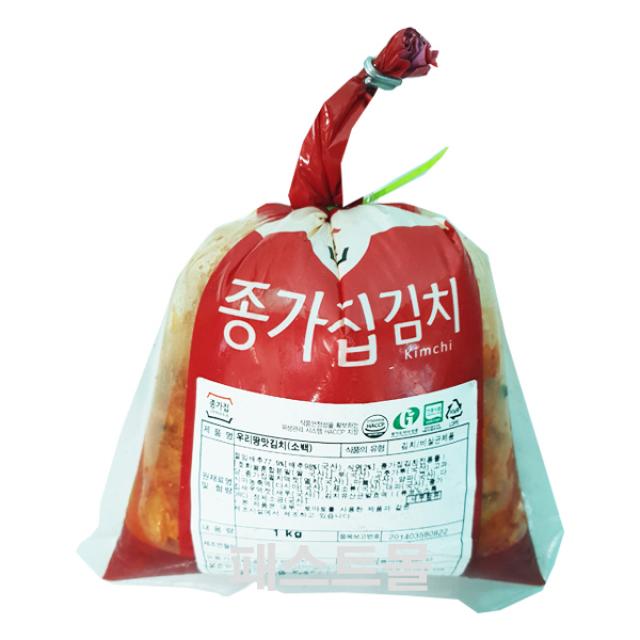 종가집 우리땅 맛김치 소백, 1kg, 1개