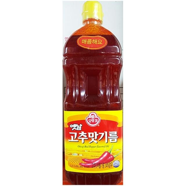 Bw식품군 농수산물 축산물_오뚜기 업소용 고추맛 향미유 기름 1.5L 12EA_도매 식자재 먹거리 선물용품, 본상품선택