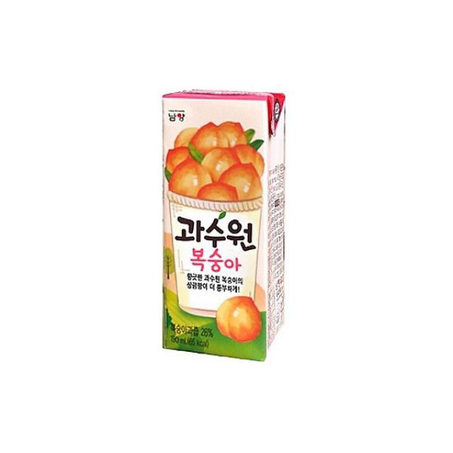 남양 과수원 과일음료 190ml, 24팩, 과수원 복숭아 190ml