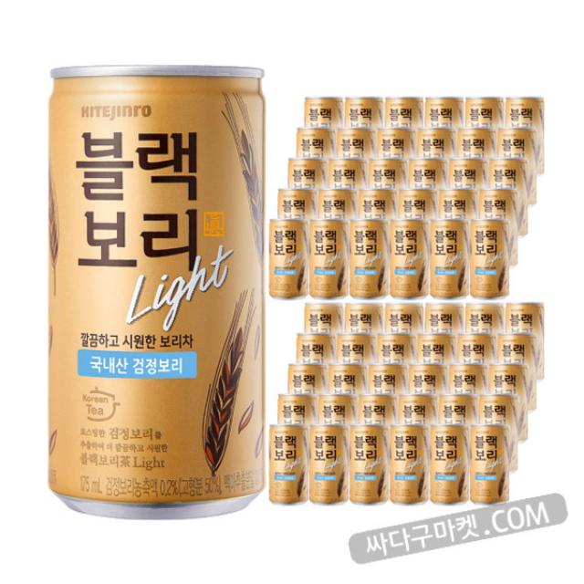 하이트진로 블랙보리 라이트 175ml, 60개