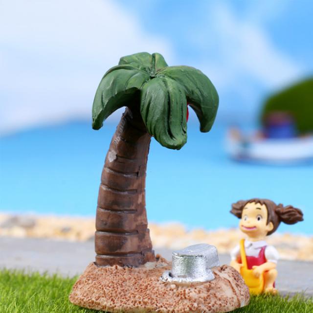 해변 비치 바다 파라솔 썬베드 튜브 닻 테라리움 재료 미니어쳐 미니어처, 테라리움-튼튼한 야자수 1개