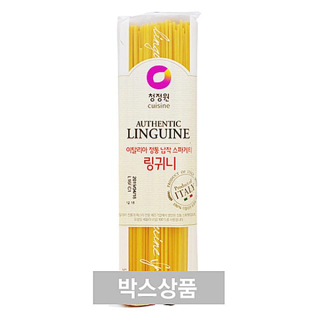 청정원 이탈리아 정통 납작 스파게티 링귀니 500g 5인분 X 24EA, 단일 수량