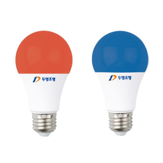 두영조명 LED8W전구 적색 청색 BULB 정육점 유흥업소