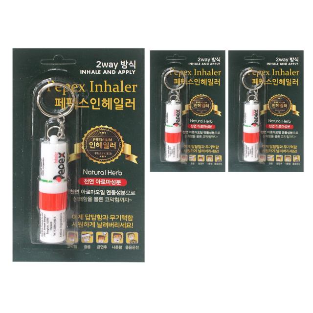 팍스 인헤일러 1개/코막힘 수험생 졸음 운전 방지, 3개
