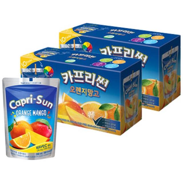 농심 카프리썬 오렌지망고, 200ml, 20개