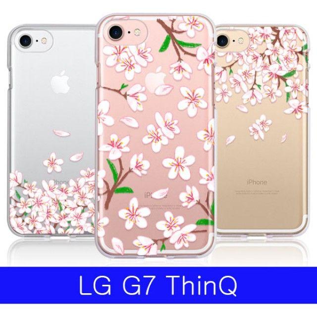 LGG7케이스 엘지G7케이스 투명 케이스 젤리 LG ThinQ G710 G7 봄꽃나무 G7케이스 엘지G710케이스 LGG710케이스 G08TE11_10969 굿클릭굿, 하얀꿈, 굿상품선택굿