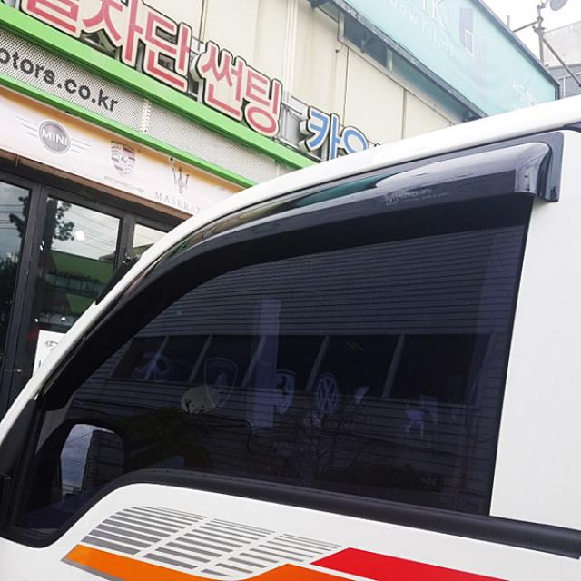 하이브리딘 봉고3 전용 블랙썬팅 썬바이져 빗물받이 햇빛가리개
