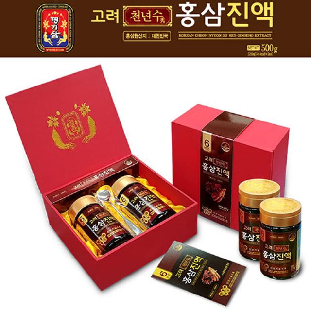 명기삼 고려 천년수 홍삼진액+녹용축출+선물용 나무케이스, 500g, 1박스