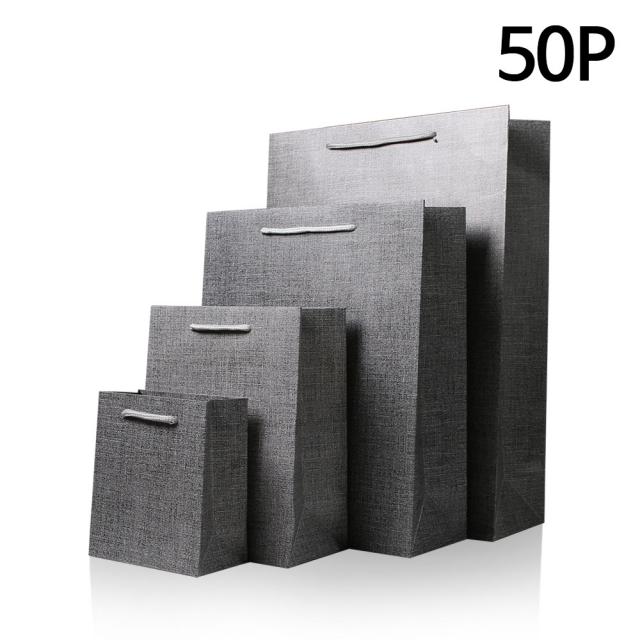 쇼핑테그 코튼 무지 쇼핑백 그레이 50매, 코튼무지 그레이