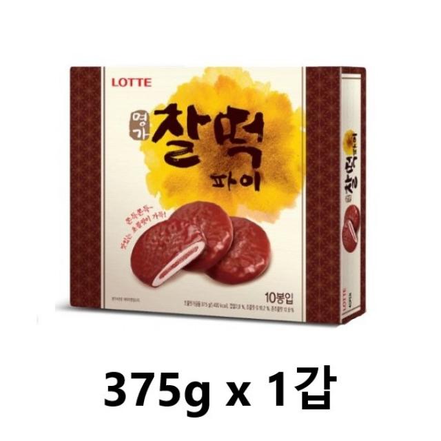 [8월29일 유통기한 임박 할인] 롯데제과 찰떡파이 6000 (375g) x 1갑, 375g, 1개