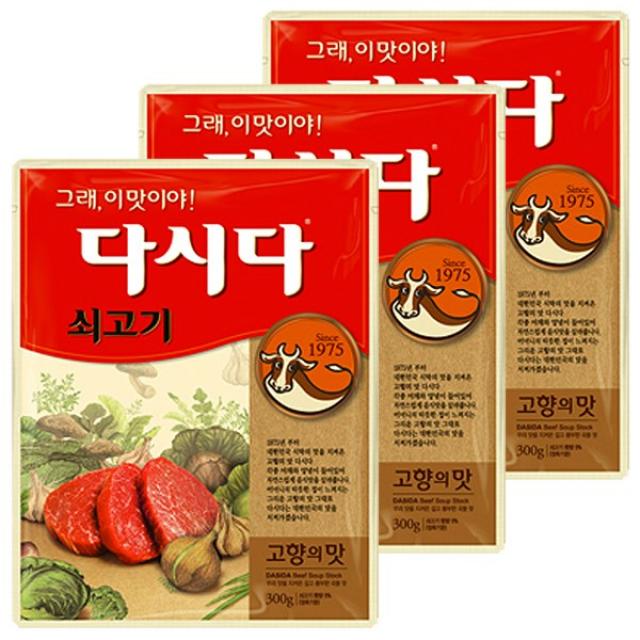 착한가격 좋은식품 CJ)쇠고기 다시다 300g x 4개(묶음가능2개), 단일 수량