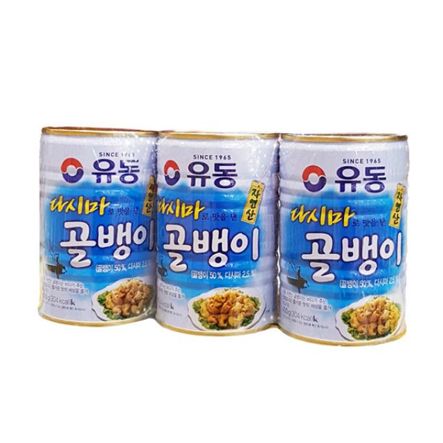 유동 자연산 골뱅이 통조림 400g 3개