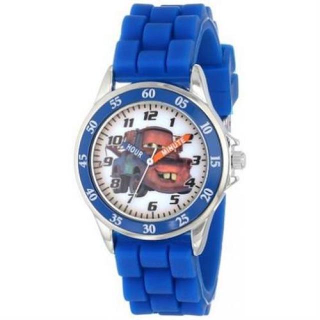 디즈니 Disney Kids' CZ1010 Watch with Blue Rubber Band 사내 아이 보이의 손목시계 병행수입품