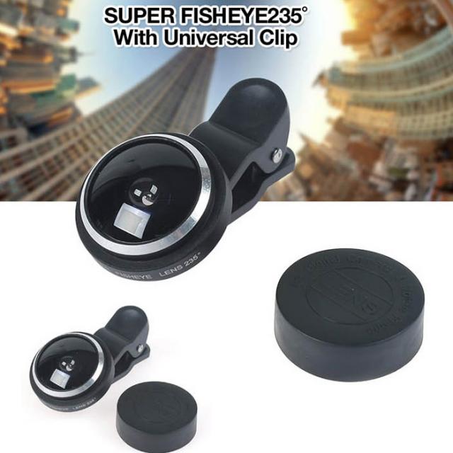 w 물고기 시야를 핸드폰으로!초광각 235도 어안렌즈, 블루, 1개