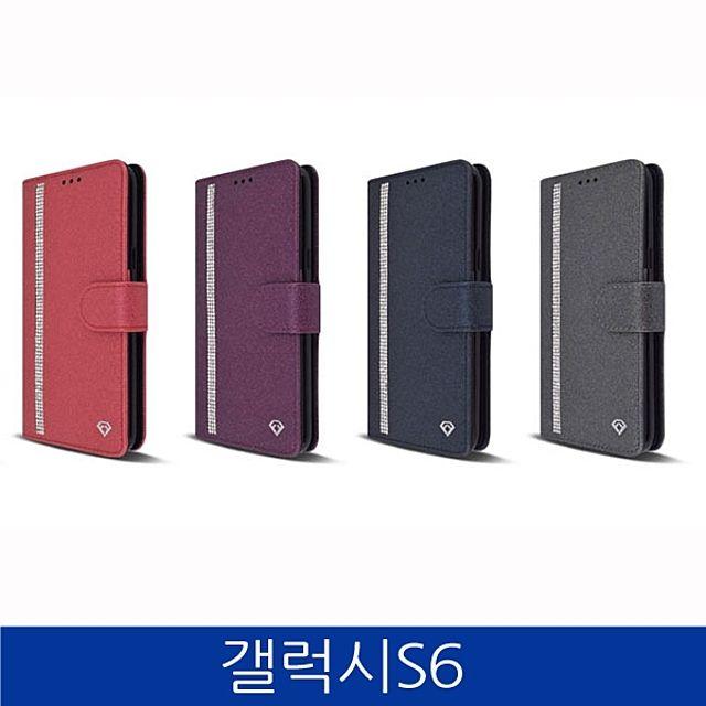 S&S몰 핸드폰케이스 [갤럭시S6. 럭셔리 큐빅 지갑형 폰케이스 G920 case] 젤리케이스 하드케이스 다이어리케이