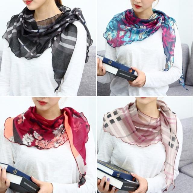 iPSTO 160cm 꼬불이엔딩 롱삼각스카프 특가! 명품패턴 체크 머플러 MADE IN KOREA~!
