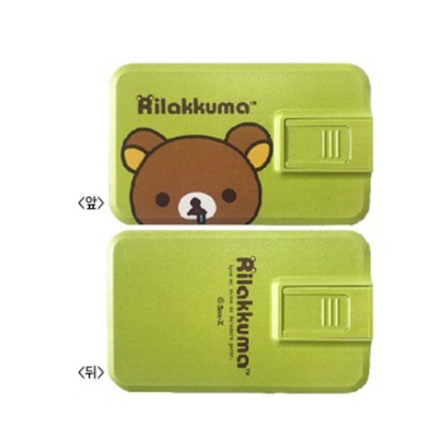 쥬비트 USB 리락쿠마캐릭터 OTG 카드형 8GB/군침 USB2.0 OTG 저장장치 Type-A 2.0 to 마이크로 5핀 슬라이드형 캐릭터USB 1년 보증 휴대간편한 카드형 OTG USB 젠더없이 스마트폰 메모리간의 다이렉트 데이터 이동 간편한 슬라이드, 8GB