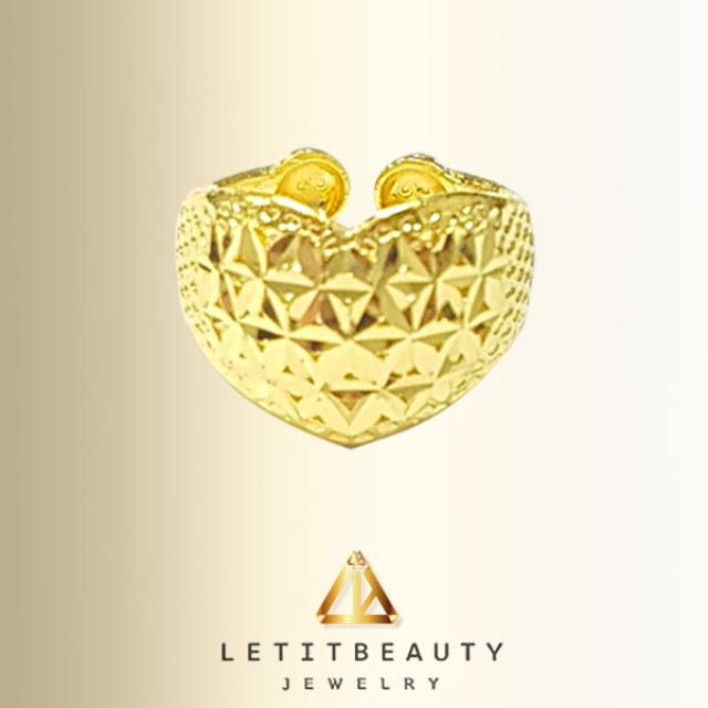 렛잇뷰티 컷팅하트 순금돌반지 99.9% 3.75g 한돈