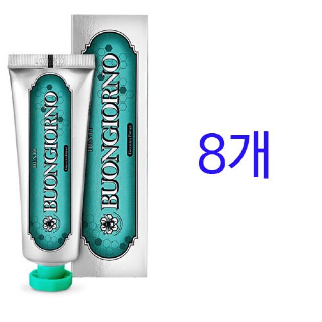 아토세이프 덴티 본조르노 민트향 구취케어 치약, 80g, 8개