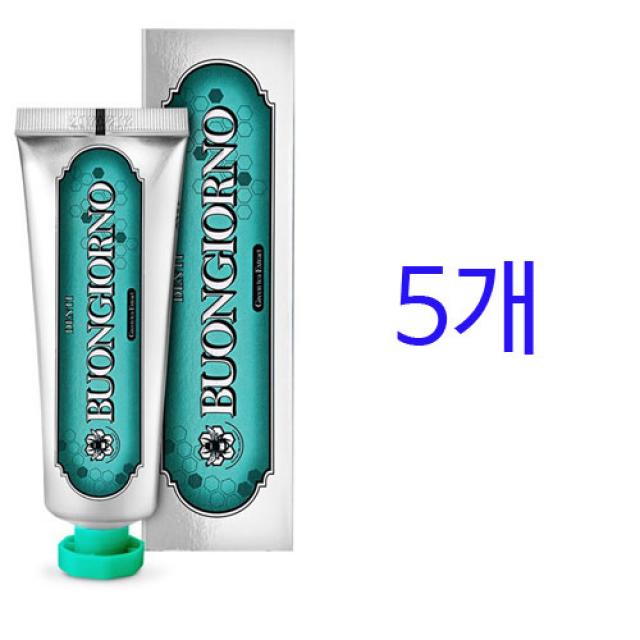 아토세이프 덴티 본조르노 민트향 구취케어 치약, 80g, 5개