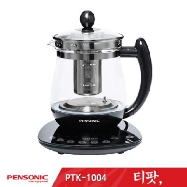 풍림전자 펜소닉 티팟 PTK-1004 티포트/보온포트 2IN1 전기포트 무선포트 1.8L 내열유리재질 분리형뚜껑 분유포트 티메이커 360도회전받침 수위표시창 전원표시램프 5단계온도조절 최대24시간보온유지 살균기능 모유중탕기능 보리차코스