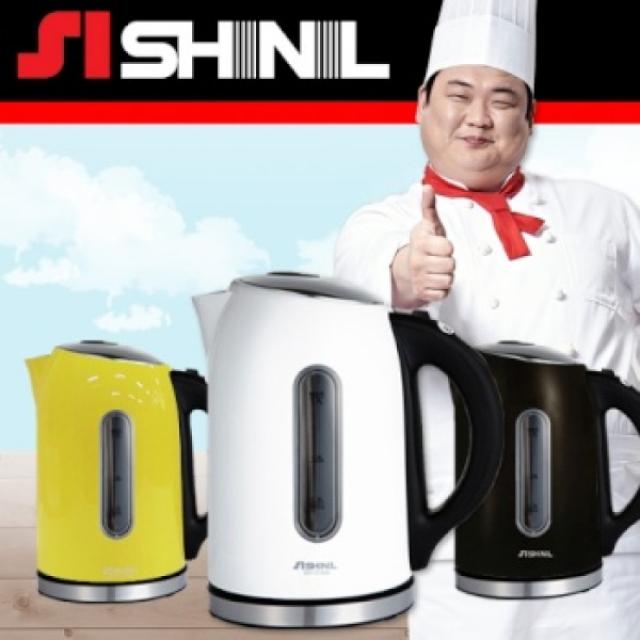 신일산업 SHINIL 무선 전기포트 SEP-TC30W 1.7L 무선포트 버튼식조작부 4단온도조절 투명수위표시창 안전뚜껑(열림버튼) 자동전원차단 온도에 따라 변하는 LED램프 360도 몸체회전 분리형 밑판 위생적인 스테인레스 평판내부바닥 블랙