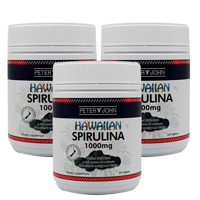 [피터앤존] HAWAIAN SPIRURINA 뉴질랜드 하와이안 스피루리나 1000mg 300정 3개/ 관절건강에 도움!, 200g, 3개