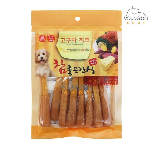 참좋은간식 강아지간식 고구마치즈 치킨봉 - 100g 져키, 1개, 기본