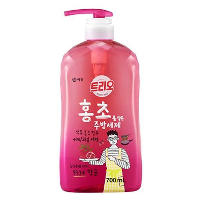 청소용품 정리용품 세탁용품 (애경) 트리오 홍초를 담은 주방세제 700ml 휴지통 정리함 건조대 세제, 본상품선택