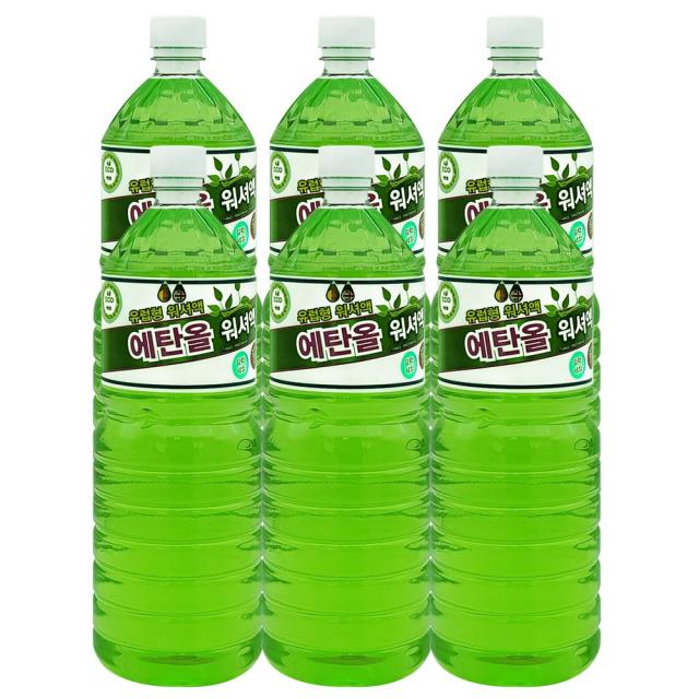 탑크린 에탄올 워셔액 1.8Lx6개 사계절 자동차 친환경, 1800ml, 6Ea