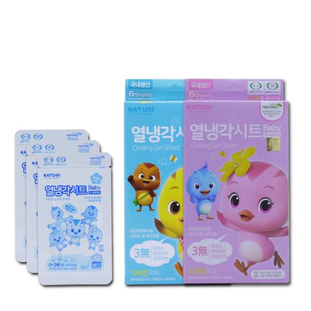 엄마까투리 열냉각시트 열패치 6개입 3개 해열시트, 1개