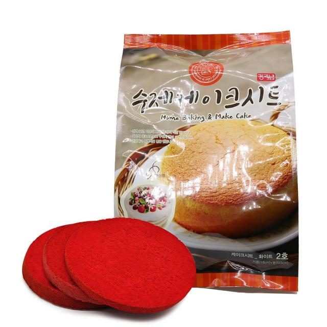 장가네제과 케익만들기재료 수제 레드벨벳케이크시트 2호(아이스박스 미포함), 1Ea
