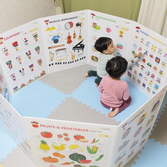 처음교육 세이차트 병풍 만들기 재료 (세이차트 별도 구매), 폼보드 6장 + 테이프 2종