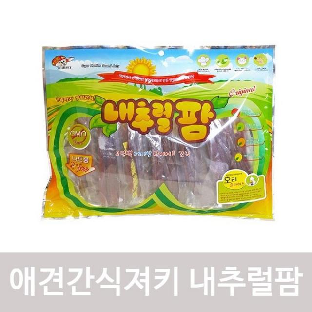 (2개묶음)강아지간식져키 내츄럴팜 오리슬라이스 520g