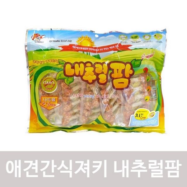 (2개묶음)강아지간식져키 내츄럴팜 치킨덤벨 520g