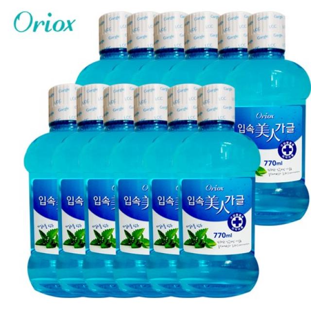 오릭스 입속미인 가글 770ml 12개 구강청결제
