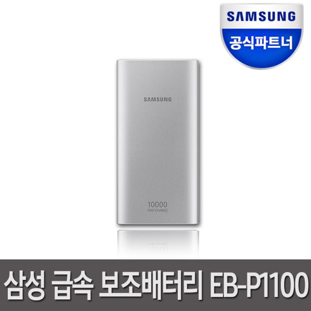 삼성전자 10000mAh 대용량 고속충전기 보조배터리팩, EB-P1100CSKGKR, 실버