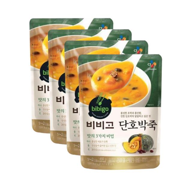 비비고 단호박죽 450g, 4개