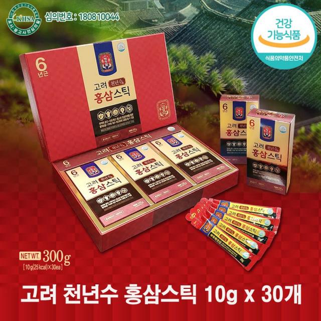 [건강기능식품] 명기삼 고려 천년수 홍삼스틱 10g x 30개, 단일상품