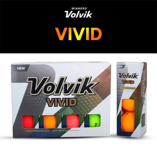 볼빅 VIVID 3피스 무반사 골프공 12개입, 4컬러