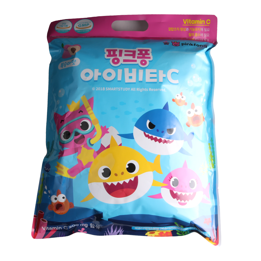 핑크퐁 키즈비타민 1000정 대용량 복숭아맛 1430mg 1개