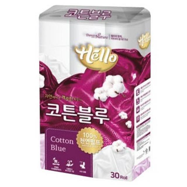 헬로 코튼블루 3겹 천연펄프 20m 30롤X1팩, 1팩, 30롤